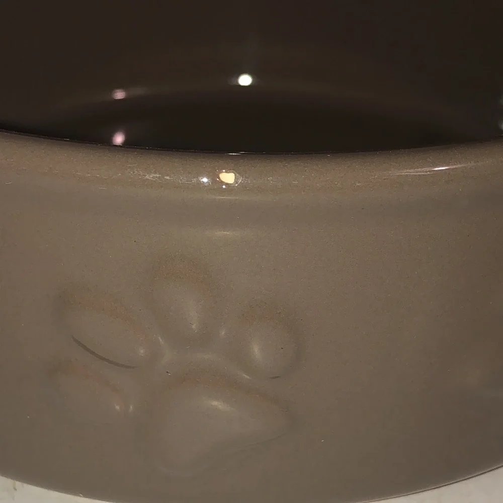 Ceramic Dog Bowl: Olive color